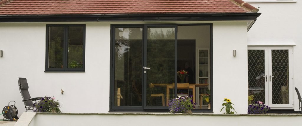 Sliding Black Framed Doors